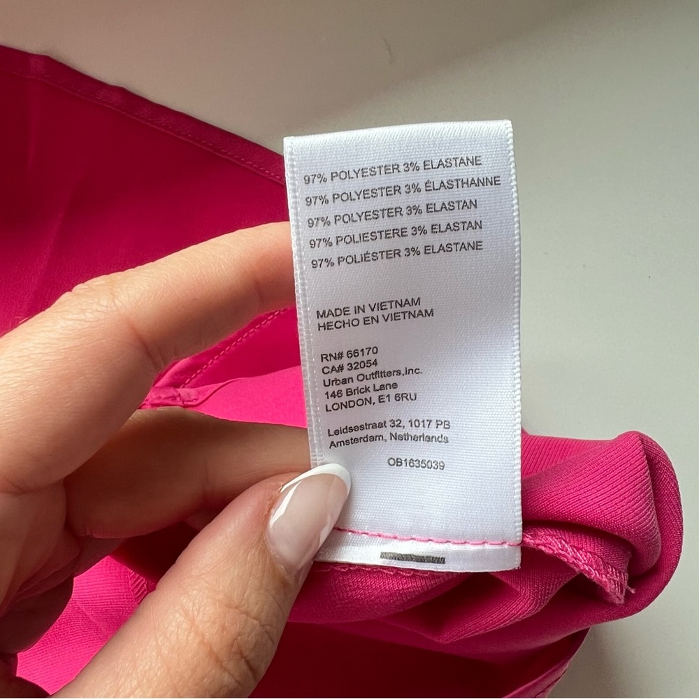 Urban Outfitters Pink Satin Cowl Neck Corset Mini Dress - Picture 13 of 13